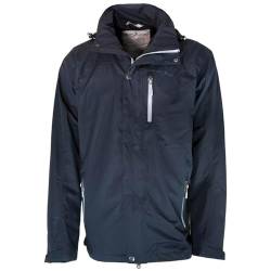 Blue Wave Herren Funktionsjacke Jupp mit abnehmbarer Kapuze - Outdoor-Jacke wasserdicht, winddicht und atmungsaktiv in Marine Größe L von Blue Wave