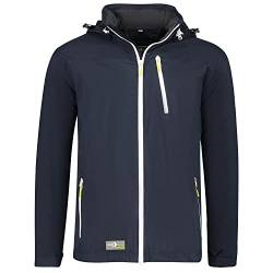 Blue Wave Herren Jacke Funktionjacke Jonas - Outdoorjacke mit abnehmbarer Kapuze in Marine-Blau Größe L von Blue Wave