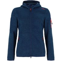 Blue Wave Strickfleecejacke Damen Fleecejacke Lotte mit Kapuze in Strick- und Melange-Optik von Blue Wave