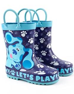 Blue's Clues And You Wellies Boys Girls Kids Kleinkinder | Animierter blauer Welpe lässt Gummistiefel spielen | Blaue, wasserdichte Wanderschuhe von Blue's Clues & You!