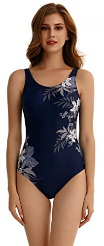 Einteiliger Damen-Badeanzug Sexy rückenfreier Badeanzug Trainingssport Bauchfrei-Badeanzug Schlankheits-Badeanzug (2XL, Y4) von BlueSnow