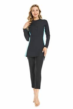 Muslimischer Badeanzug für Frauen muslimische Modest-Badebekleidung islamische Bademode schwimmender Burkini (XL, Y2) von BlueSnow