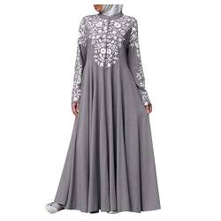 Bluelucon Arabische Kleidung Damen Hijab Kleidung Modern Gebet Set Islam Frauen Türkisch Muslimische Lang Kleider Set Mit Hijab Kleid In Voller Länge Grey L von Bluelucon