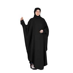 Bluelucon Gebetskleidung Für Frauen Islam Set Hijab Kleidung Modern Long Sleeve Islamic Prayer Dress Ramadan Kleidung Länge Mit Hijab Schwarz M von Bluelucon