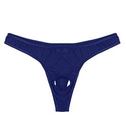 Bluelucon Herren String Tanga Sexy Dessous Erotisch G String Herren Unterwäsche Herren Lustige Unterhosen Männer Männer Dessous Erotisch Marine Einheitsgröße von Bluelucon