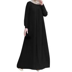 Bluelucon Muslimische Kleidung Frauen Burka Ganzkörper Damen Long Sleeve Islamic Prayer Dress Kleider Für Jeden Anlass Muslimische Geschenke Für Frauen Schwarz S von Bluelucon