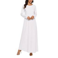 Bluelucon Muslimische Kleidung Frauen Hijab Kleidung Modern Abaya Set Lang Elegant Prayer Set Islam Women Gebetskleidung Für Mädchen Weiß M von Bluelucon