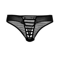 Bluelucon Netz Unterhose Herren Unterhosen Männer Sexy Slip Herren Atmungsaktive Unterwäsche Herren Unterhose Personalisiert Dessous Sexy Schwarz-B Einheitsgröße von Bluelucon