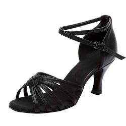 Bluelucon Sandalen Mit Absatz Schwarze Riemensandalen Damen Mit Absatz Sandalen Vorne Geschlossen Absatzschuhe Mit Riemchen Festliche Schuhe Plateau Sandalen Stiletto Absatz Weisse Sommerschuhe von Bluelucon