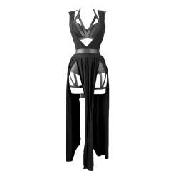 Bluelucon Sexy Dessous Damen Für Sexy Set Spitze Negligee Sexy Kleid Damen Erotisch Cosplay Sexy Damen Reizwäsche Damen Set Schwarz-1 M von Bluelucon