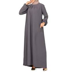 Kaftan Damen Lang Arabisch Hijab Set Burka Abaya Set Lang Elegant Türkisch Muslimische Lang Kleider Set Mit Hijab Kleid In Voller Länge Grey S von Bluelucon