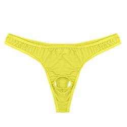 Netz Unterhose Herren Unterhosen Männer Sexy Herren Tanga Slips Herren Sexy Unterwäsche Unterhosen Männer Baumwolle Dessous Sexy Set Gelb Einheitsgröße von Bluelucon