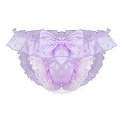 Sexy Unterwäsche Für Mann Cosplay Sexy Lingerie Tanga Herren Slips Sexy Herrenunterwäsche Herren Unterhosen Baumwolle Dessous Mann Lila-a XL von Bluelucon