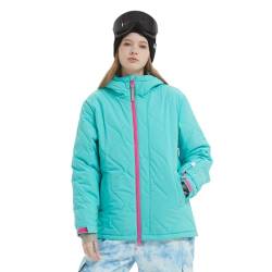 Bluemagic SkiJacken für Damen, Skianzüge Schneeanzüge Outdoor Funktionsjacke, Winddicht Warm und Atmungsaktiv Reißverschlussöffnung(Blau,S) von Bluemagic