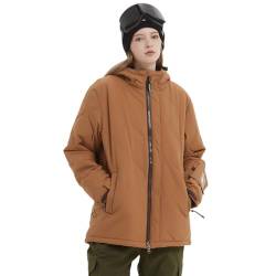Bluemagic SkiJacken für Damen, Skianzüge Schneeanzüge Outdoor Funktionsjacke, Winddicht Warm und Atmungsaktiv Reißverschlussöffnung(Kaffee,S) von Bluemagic