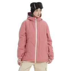 Bluemagic SkiJacken für Damen, Skianzüge Schneeanzüge Outdoor Funktionsjacke, Winddicht Warm und Atmungsaktiv Reißverschlussöffnung(Rosa,L) von Bluemagic