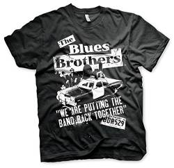 Blues Brothers Offizielles Lizenzprodukt Band Back Together Herren T-Shirt (Schwarz), Large von Blues Brothers