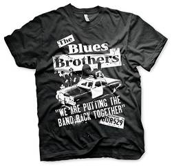 Blues Brothers Offizielles Lizenzprodukt Band Back Together Herren T-Shirt (Schwarz), X-Large von Blues Brothers