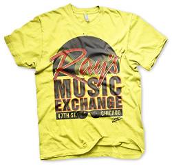 Blues Brothers Offizielles Lizenzprodukt Ray's Music Exchange Herren T-Shirt (Gelb), X-Large von Blues Brothers