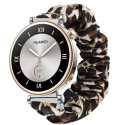 Blueshaweu 18mm Armband Kompatibel mit HUAWEI GT 4 41mm Smartwatch, weiche Haargummis Uhrenarmband für HUAWEI GT 4 Smartwatch 41mm (Leopard) von Blueshaweu