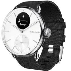 Blueshaweu 18mm und 20mm Armband Kompatibel für Withings Smartwatch, Nylon Strick Replacement Uhrenarmband für ScanWatch 2 38mm/ ScanWatch 2 42mm (20mm, schwarz) von Blueshaweu