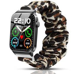 Blueshaweu 22mm Armband Kompatibel Für uaue T50S 1,85" Smartwatch, weiche Haargummis Uhrenarmband Für uaue/VKROBAG/Doner ton T50s Smartwatch (Leopard) von Blueshaweu