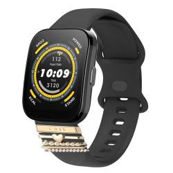 Blueshaweu Armband Kompatibel Für Amazfit Bip 5 Smartwatch 1,91", Classic Silikon Ersatz Uhrenarmband Für Amazfit Bip 5 Smartwatch (schwarz) von Blueshaweu