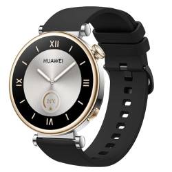 Blueshaweu Armband Kompatibel Für HUAWEI WATCH GT 4 Smartwatch 41mm, Classic Silikon Ersatz Uhrenarmband Für HUAWEI WATCH GT 4 41mm Smartwatch (schwarz) von Blueshaweu