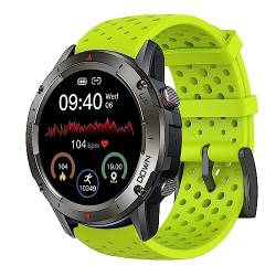 Blueshaweu Armband Kompatibel Für Motsfit/PASONOMI Smartwatch 1,39" NX9, Classic Sport Silikon Ersatz Uhrenarmband Für Motsfit NX9 / PASONOMI NX9 Smartwatch (grün) von Blueshaweu