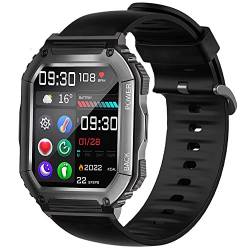 Blueshaweu Armband Kompatibel Für PASONOMI Herren 1,8'' Smartwatch, Sport Silikon Classic Ersatz Uhrenarmband Für PASONOMI Smartwatch KR06 / NONGAMX KR06 Smartwatch (schwarz) von Blueshaweu