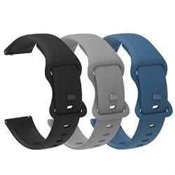 Blueshaweu Armband Kompatibel Für Popglory P95 Smartwatch 2,01 Zoll, Classic Sport Silikon Ersatz Uhrenarmband Für Popglory P95 / ZOSKVEE P95 / SKG V7-2 / Narcid P95 Smartwatch (3 Pack-B) von Blueshaweu