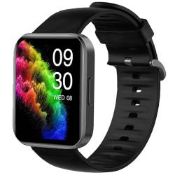 Blueshaweu Armband Kompatibel Für RUIMEN D1 Smartwatch, Classic Sport Silikon Ersatz Uhrenarmband Für RUIMEN D1 / H1 Smartwatch (schwarz) von Blueshaweu