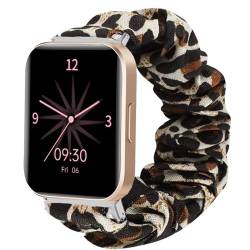 Blueshaweu Armband Kompatibel Für RUIMEN Smartwatch D1, weiche Haargummis Uhrenarmband Für RUIMEN D1 / H1 Smartwatch (Leopard) von Blueshaweu