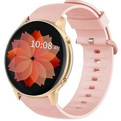 Blueshaweu Armband Kompatibel Für TUYOMA 1,28 Zoll Smartwatch Damen, Sport Silikon Classic Ersatz Uhrenarmband Für TUYOMA LW36 Smartwatch (Rosa) von Blueshaweu