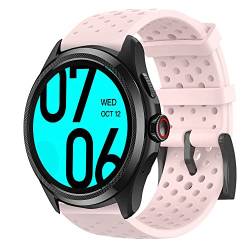 Blueshaweu Armband Kompatibel Für Ticwatch Pro 5, Classic Sport Silikon Ersatz Uhrenarmband Für Ticwatch Pro 5 Smartwatch (Rosa) von Blueshaweu