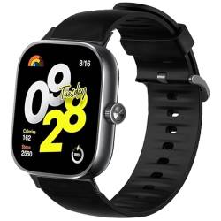 Blueshaweu Armband Kompatibel Für Xiaomi Redmi Watch 4, Silikon Classic Ersatz Uhrenarmband Für Redmi Watch 4 (schwarz) von Blueshaweu