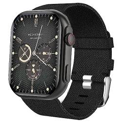 Blueshaweu Armband Kompatibel für HOLALEI Smartwatch 2.01 Zoll ZL80, Nylon Strick Replacement Uhrenarmband für HOLALEI ZL80 Smartwatch (schwarz) von Blueshaweu