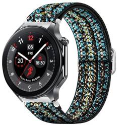 Blueshaweu armband für OnePlus Watch 2, Einstellbar Stoff Armbänder, Weich und Dehnbar Elastizität Ersatzband für OnePlus Watch 2 (Blaue Flecken) von Blueshaweu