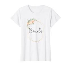 Damen Bride Junggesellenabschied Rosen Pastell Braut T-Shirt von Blütenhochzeit Braut T-Shirt Kollektion