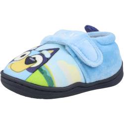 Bluey, Unisex-Kinderhausschuhe für Jungen oder Mädchen, mit Klettverschluss und 3D-Schwanz, blau, Größe 11 UK, 29 EU von Bluey