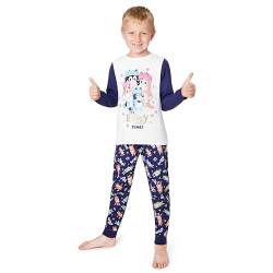 Bluey Familien-Pyjamas - 2-teiliges Pyjama-Set für Eltern und Kinder - mit Ärmel- und Knöchelmanschetten ((Weiß/Blau Kinder, 18-24 Monate) von Bluey