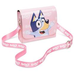 Bluey Handtasche Mädchen, Rosa Schultertasche mit abnehmbarem Gurt - Geschenke für Mädchen von Bluey