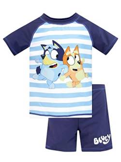 Bluey Jungen-Badeanzug I Kinder-Badeanzug 2-teilig I Schwimmset für Strand und Pool Blau 110 von Bluey