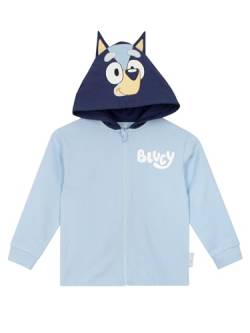 Bluey Kapuzenpulli Mit 3D-Ohren | Kapuzenpullover Jungen | Kostüm Hoodie für Jungen | Offizielles Merchandise | Blau | 104 von Bluey