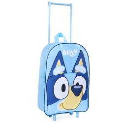 Bluey Koffer Kinder, Faltbarer Trolley Handgepäck Leicht 39 x 27 cm 10.5 Liter, 2 Rollen & Ausziehbarem Griff von Bluey