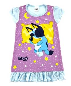 Bluey Mädchen Nachthemd – Größen 2 bis 6 Jahre – Mond und Sterne, Lila/Blau, 3-4 Jahre von Bluey