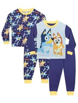 Bluey Schlafanzug für Jungen | 2er-Pack Pyjamas für Kinder | Jungen Schlafanzug Sets im Doppelpack | Blau | Offizielles Merchandise | Blau | 104 von Bluey