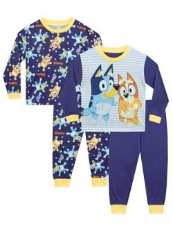 Bluey Schlafanzug für Jungen | 2er-Pack Pyjamas für Kinder | Jungen Schlafanzug Sets im Doppelpack | Blau | Offizielles Merchandise | Blau | 116 von Bluey