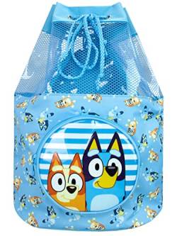 Bluey Schwimmen Tasche Kinder Strand Pool Schwimmen Drawstring Rucksack für Jungen oder Mädchen Blau von Bluey