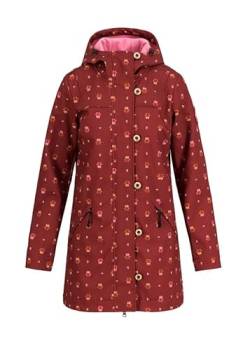 Blutsgeschwister Damen Jacke Softshelljacke wild weather long anorak - owls around me, M von Blutsgeschwister